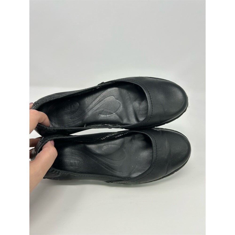 Born Black Leather Slip-On Round Toe Casual Ballet Flats Womens Size 7.5 - Picture 10 of 13